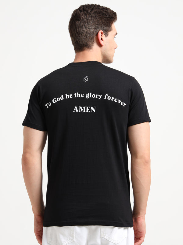 Glory of God - Unisex Short Sleeve Black T-Shirt — alternate